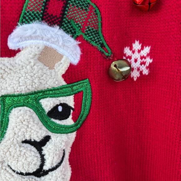 Adorable”Ugly” Christmas Llama Sweater - Picture 4 of 10